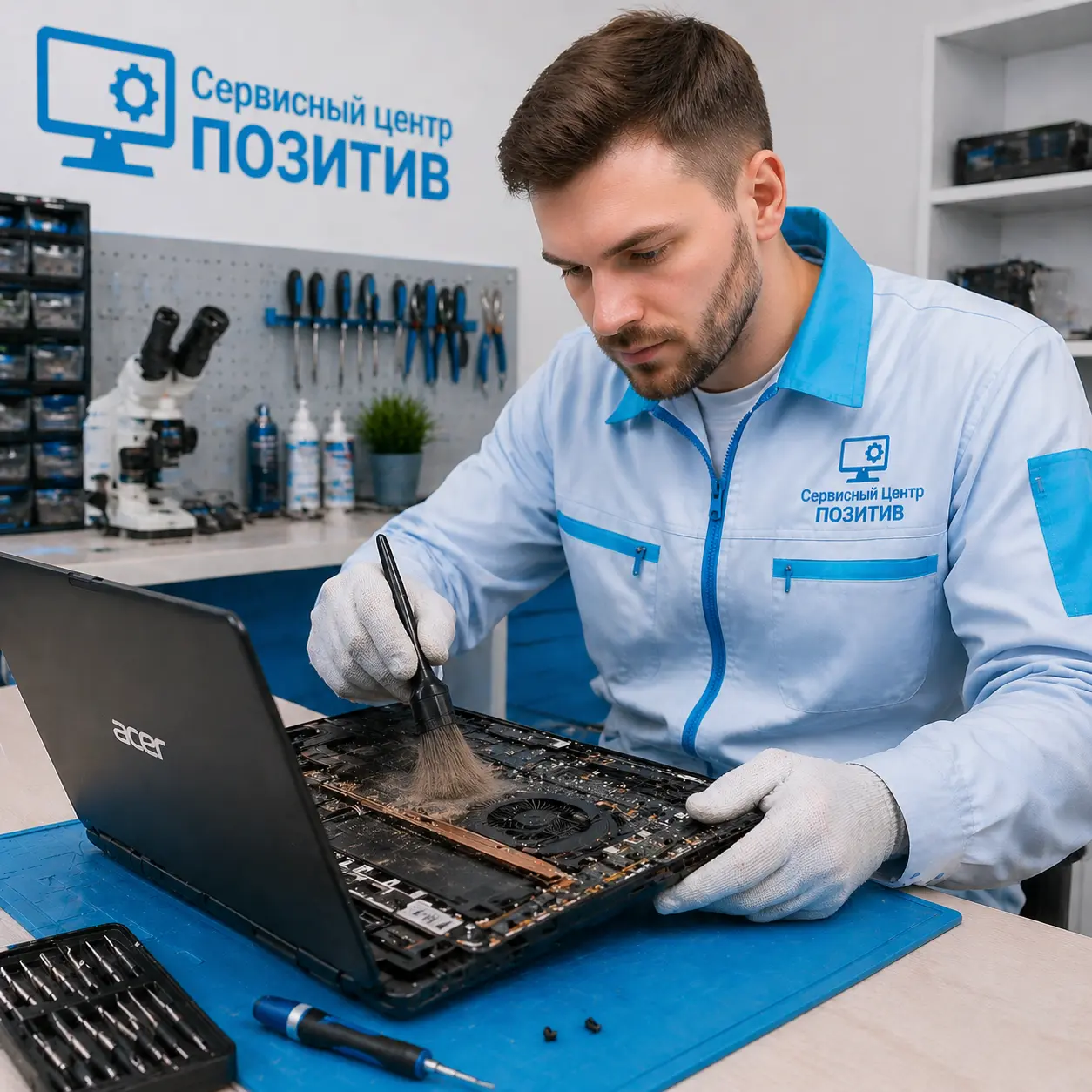Чистка ноутбука Acer от пыли в Малаховке | Замена термопасты