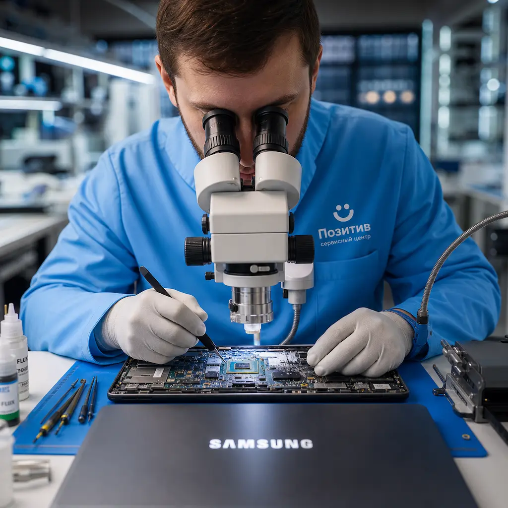 Замена видеокарты ноутбука Samsung в Малаховке