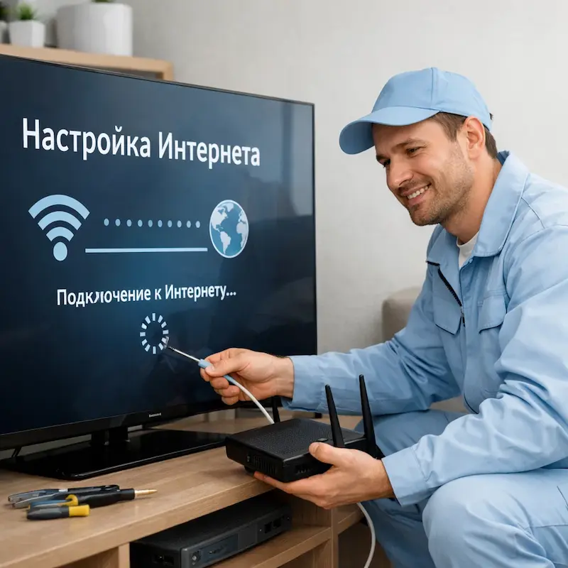 Настройка интернета на ТВ в Малаховке