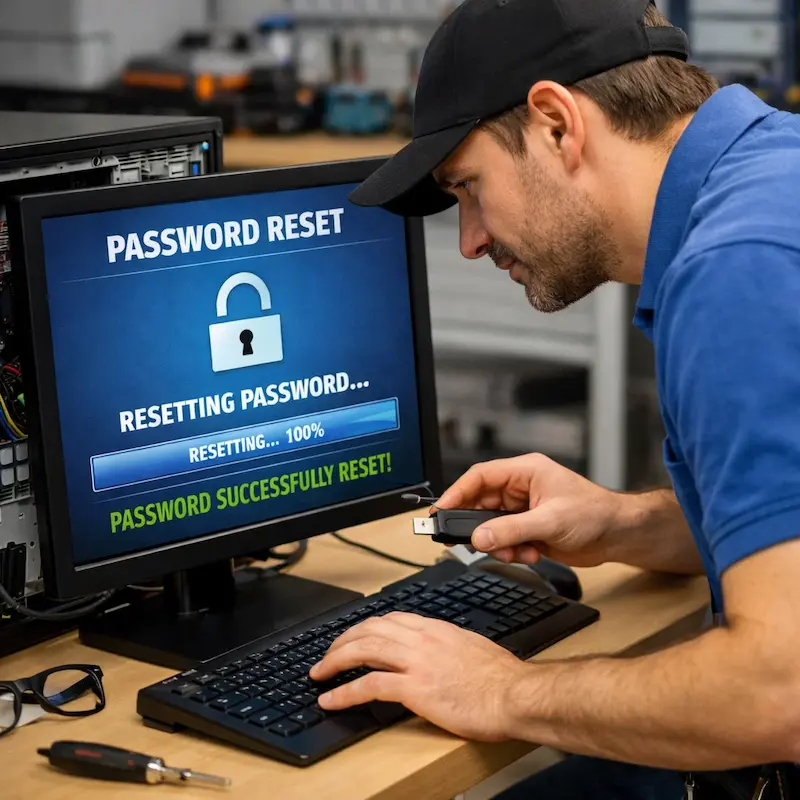 Сброс пароля от компьютера в Малаховке