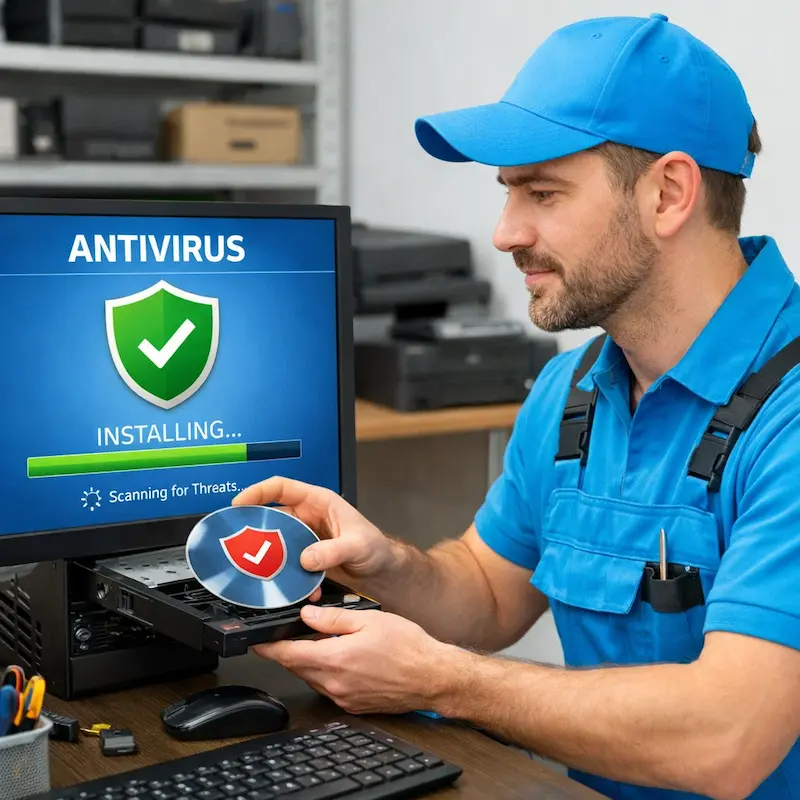 Установка антивируса в Малаховке на дому