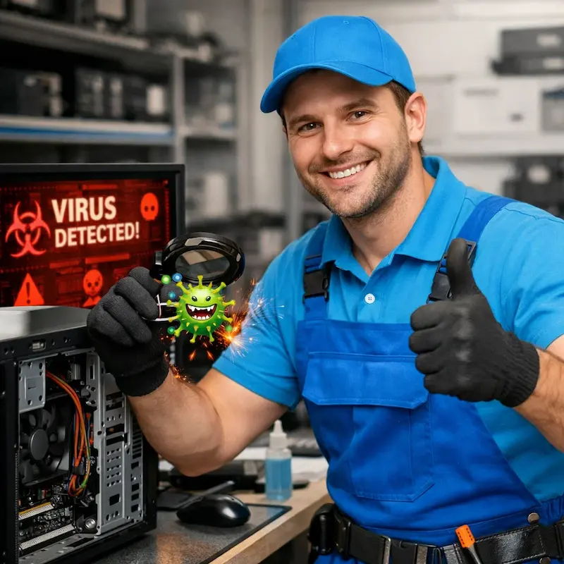 Удаление вирусов с компьютера в Малаховке