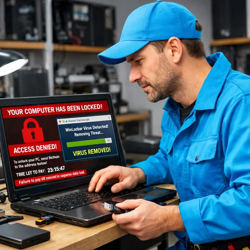 Поможем разблокировать компьютер и ноутбук в Малаховке